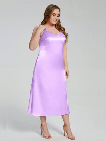 Harley Straps Plus Size Soft Satin Bridesmaid Dresses