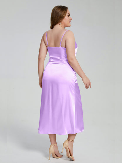 Harley Straps Plus Size Soft Satin Bridesmaid Dresses