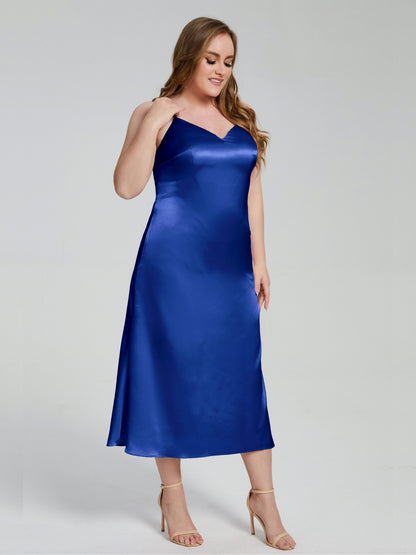 Harley Straps Plus Size Soft Satin Bridesmaid Dresses