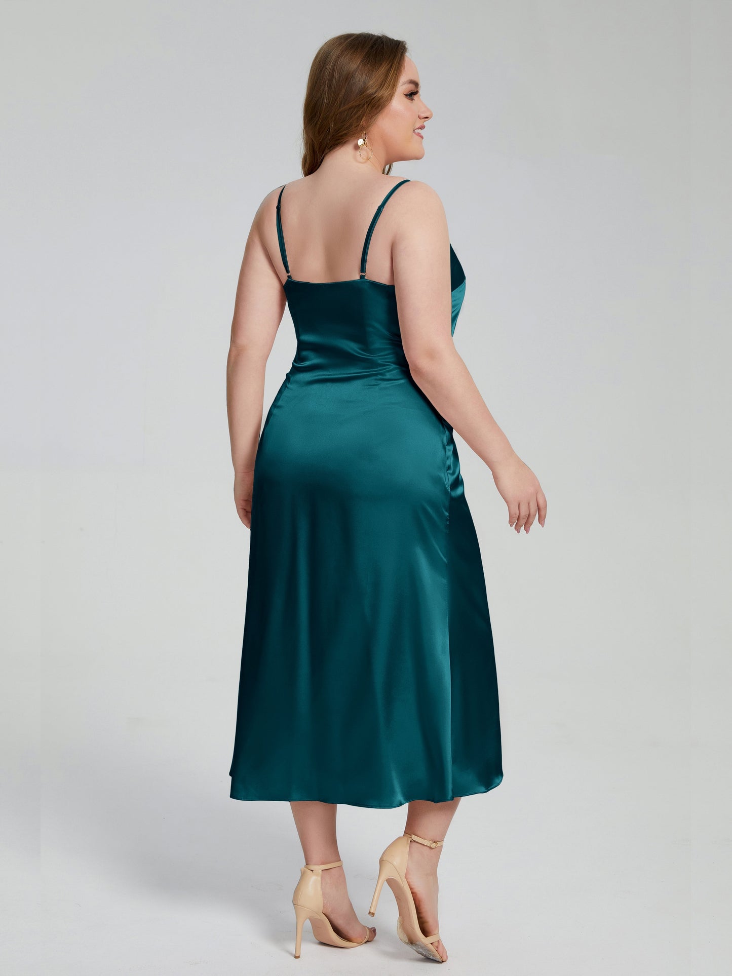 Harley Straps Plus Size Soft Satin Bridesmaid Dresses