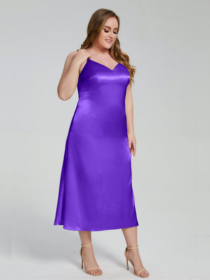 Harley Straps Plus Size Soft Satin Bridesmaid Dresses