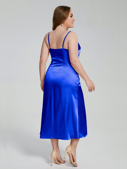 Harley Straps Plus Size Soft Satin Bridesmaid Dresses