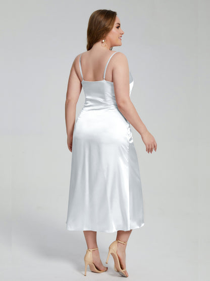 Harley Straps Plus Size Soft Satin Bridesmaid Dresses