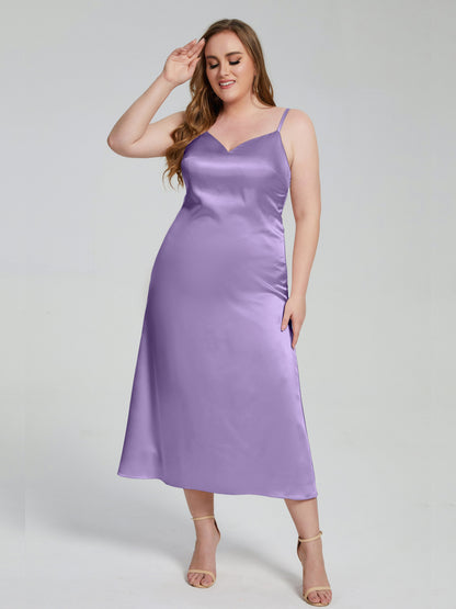 Harley Straps Plus Size Soft Satin Bridesmaid Dresses