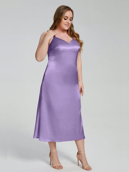 Harley Straps Plus Size Soft Satin Bridesmaid Dresses