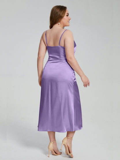 Harley Straps Plus Size Soft Satin Bridesmaid Dresses