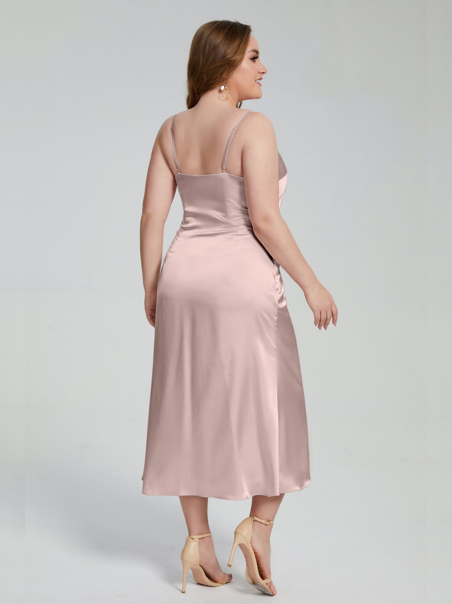 Harley Straps Plus Size Soft Satin Bridesmaid Dresses