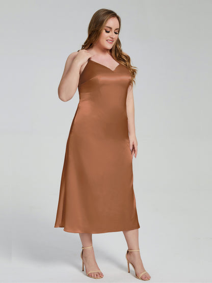 Harley Straps Plus Size Soft Satin Bridesmaid Dresses