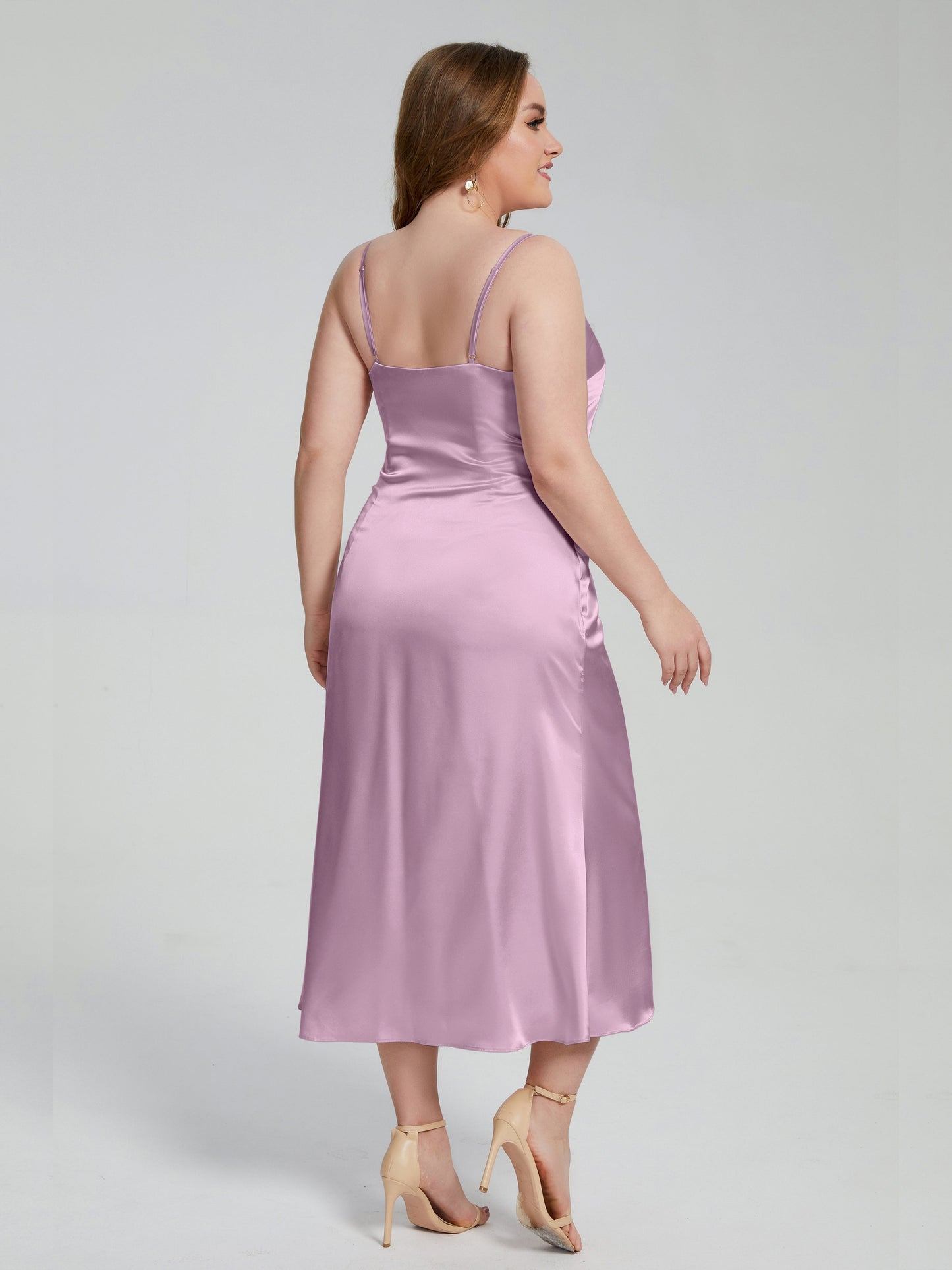 Harley Straps Plus Size Soft Satin Bridesmaid Dresses