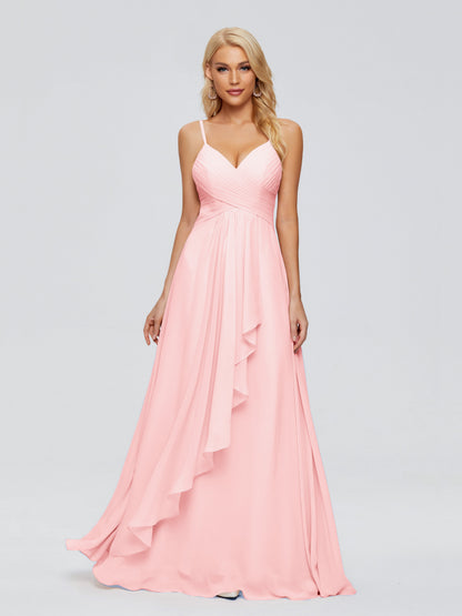 Isla Spaghetti Straps Chiffon Bridesmaid Dresses