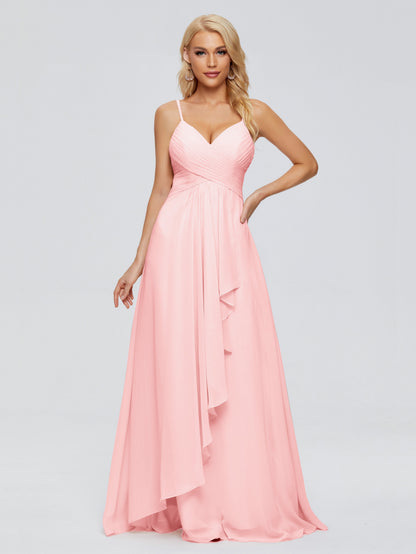 Isla Spaghetti Straps Chiffon Bridesmaid Dresses