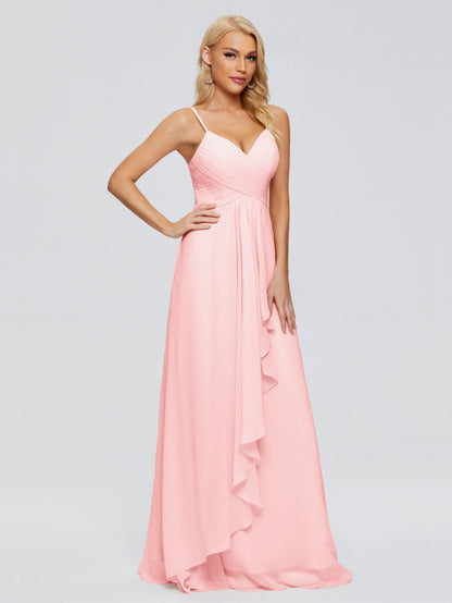 Isla Spaghetti Straps Chiffon Bridesmaid Dresses