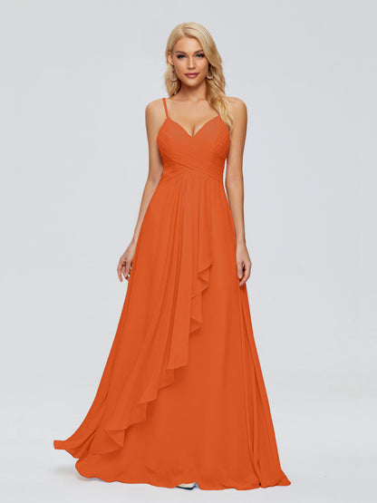 Isla Spaghetti Straps Chiffon Bridesmaid Dresses