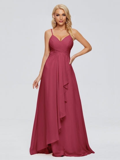 Isla Spaghetti Straps Chiffon Bridesmaid Dresses