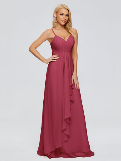 Isla Spaghetti Straps Chiffon Bridesmaid Dresses