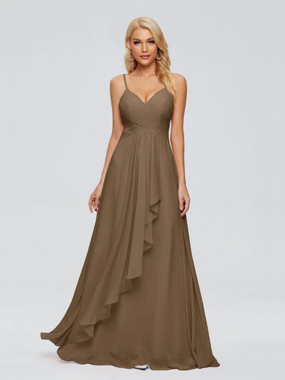 Isla Spaghetti Straps Chiffon Bridesmaid Dresses