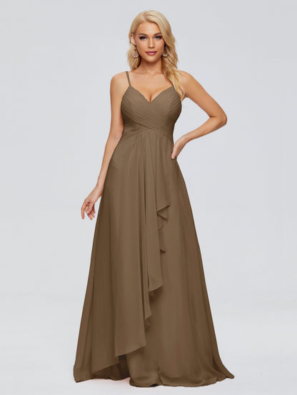 Isla Spaghetti Straps Chiffon Bridesmaid Dresses