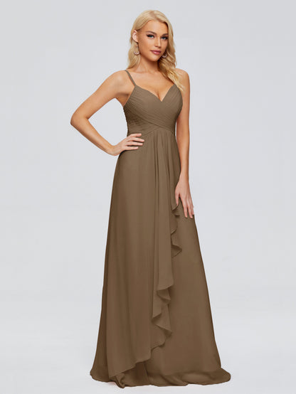 Isla Spaghetti Straps Chiffon Bridesmaid Dresses