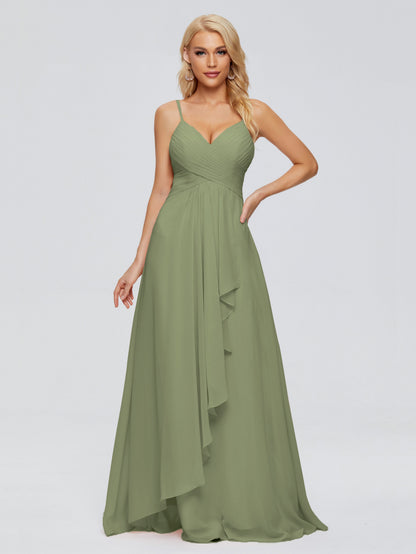 Isla Spaghetti Straps Chiffon Bridesmaid Dresses