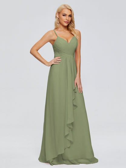 Isla Spaghetti Straps Chiffon Bridesmaid Dresses