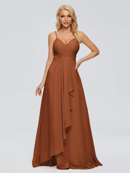 Isla Spaghetti Straps Chiffon Bridesmaid Dresses