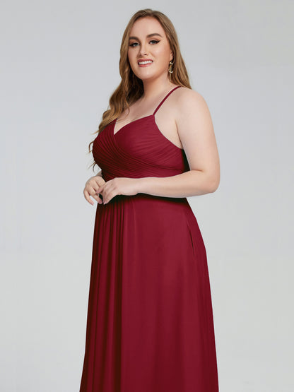 Julianna Modest Spaghetti Straps Plus Size Bridesmaid Dresses