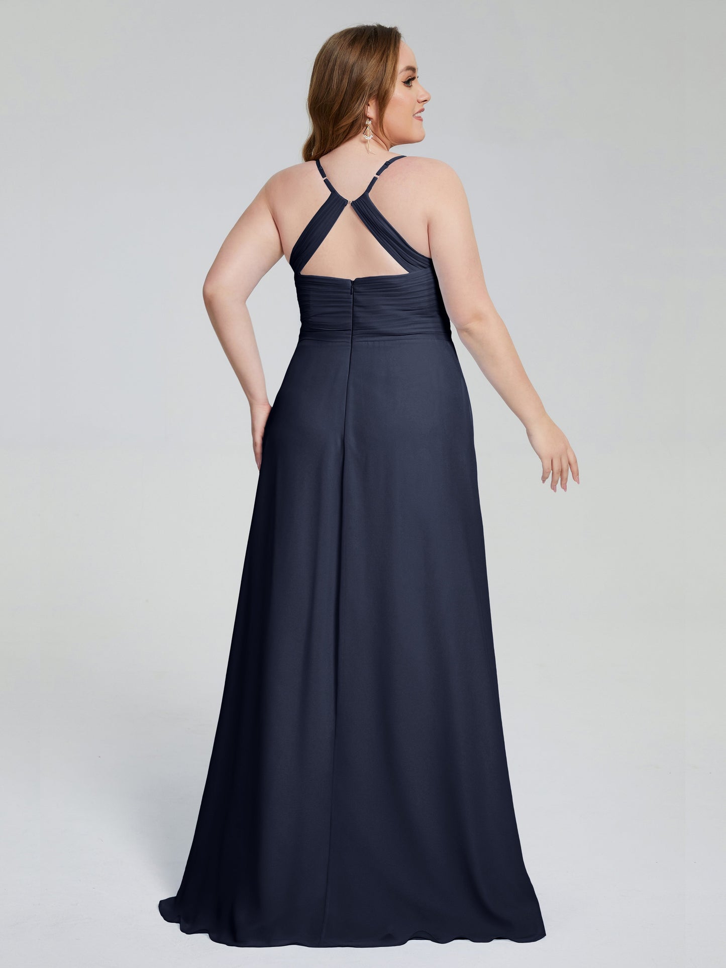 Julianna Modest Spaghetti Straps Plus Size Bridesmaid Dresses