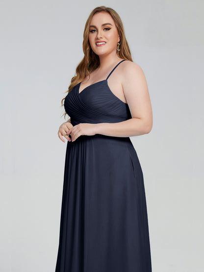 Julianna Modest Spaghetti Straps Plus Size Bridesmaid Dresses