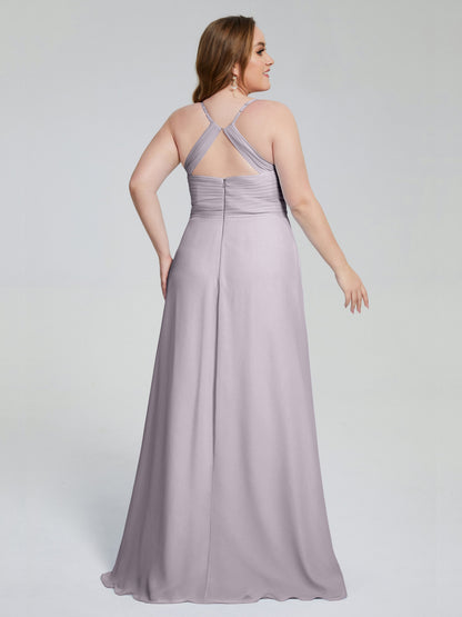 Julianna Modest Spaghetti Straps Plus Size Bridesmaid Dresses