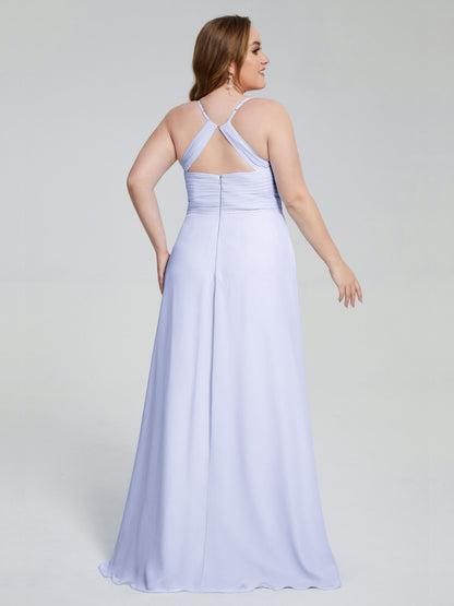 Julianna Modest Spaghetti Straps Plus Size Bridesmaid Dresses