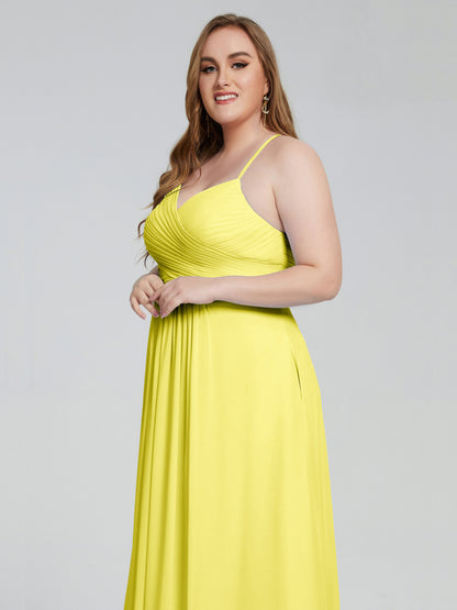 Julianna Modest Spaghetti Straps Plus Size Bridesmaid Dresses