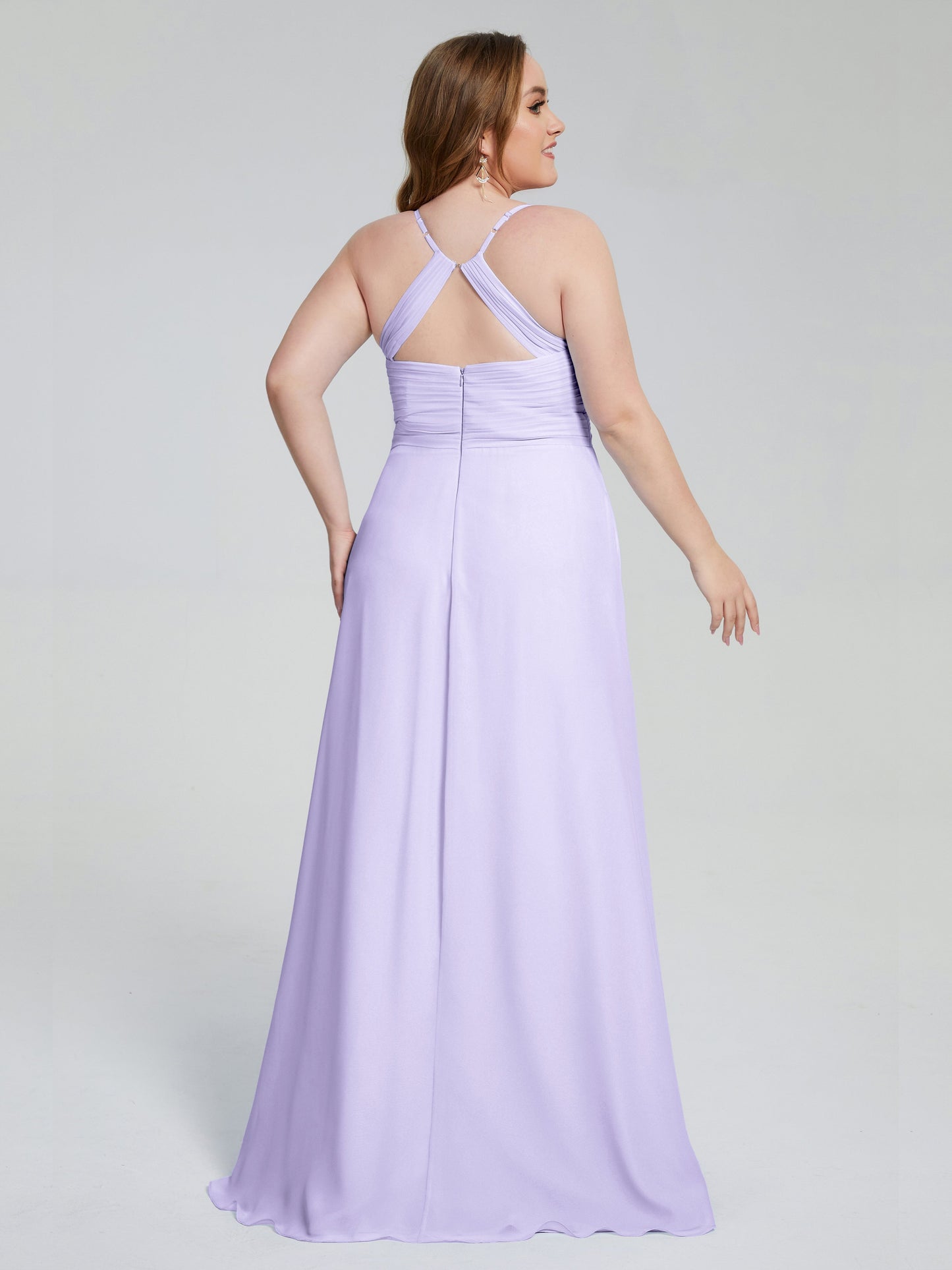 Julianna Modest Spaghetti Straps Plus Size Bridesmaid Dresses