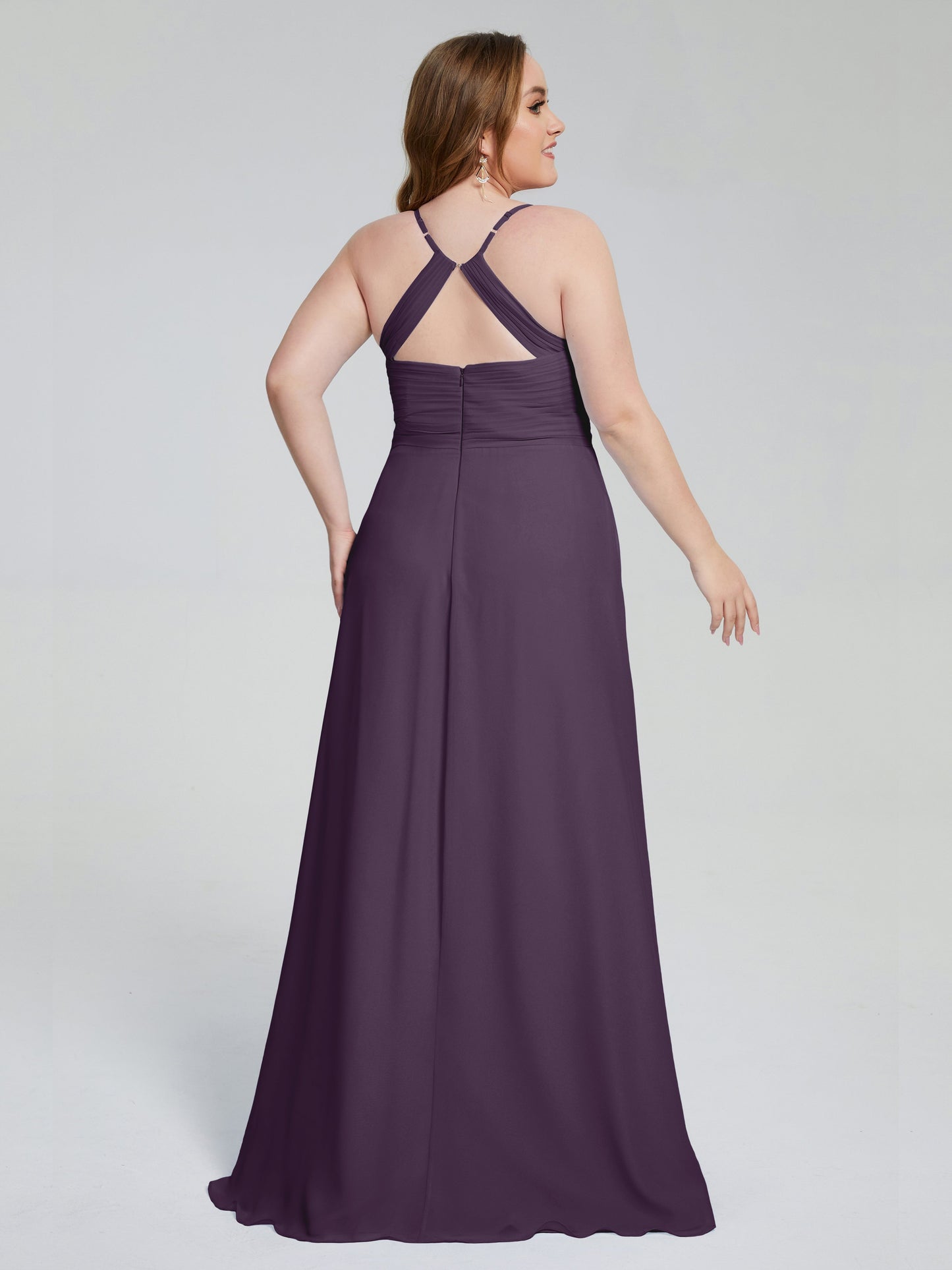 Julianna Modest Spaghetti Straps Plus Size Bridesmaid Dresses