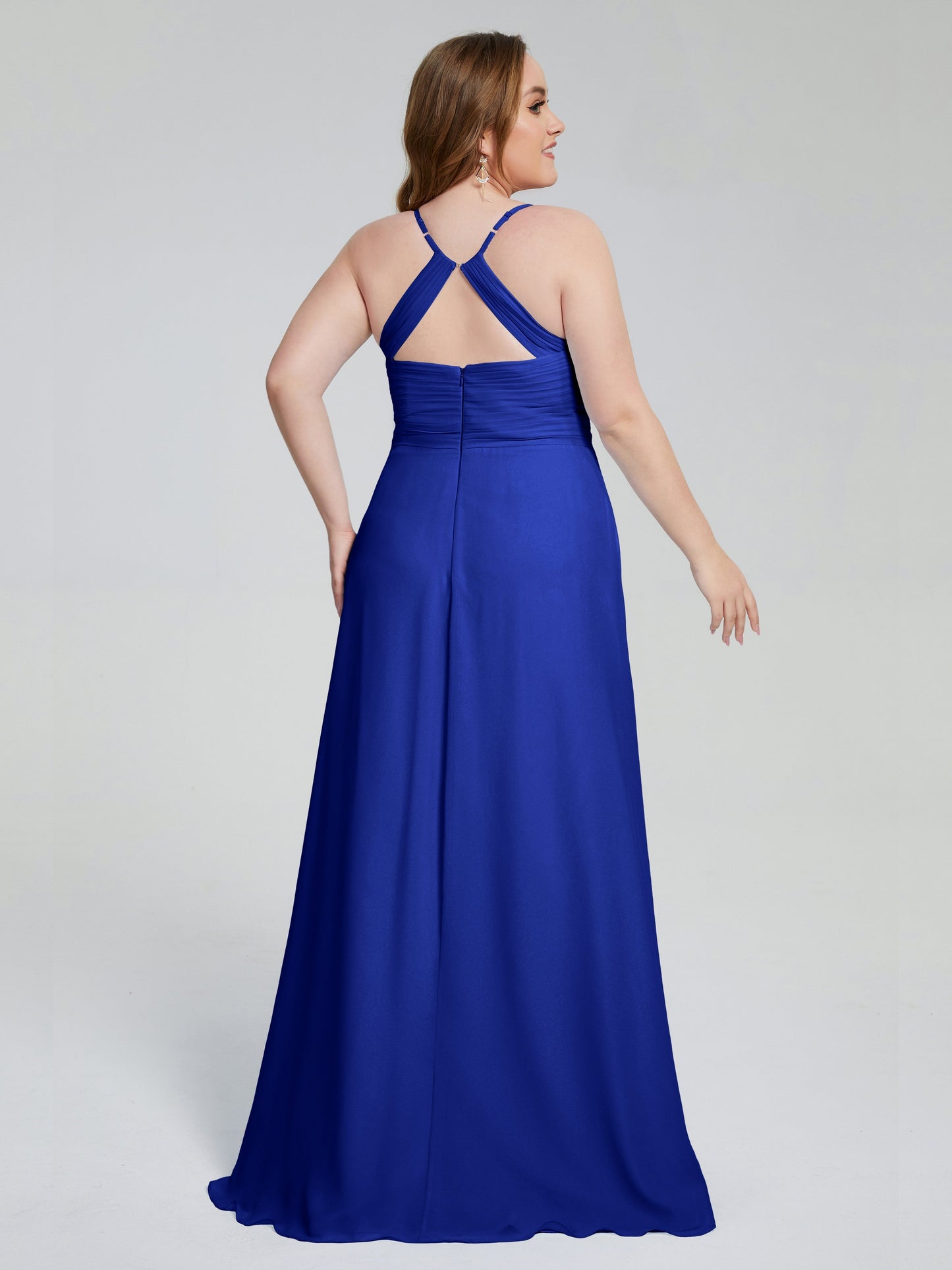 Julianna Modest Spaghetti Straps Plus Size Bridesmaid Dresses
