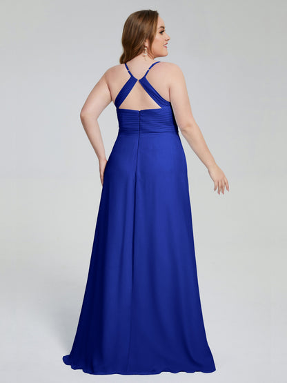 Julianna Modest Spaghetti Straps Plus Size Bridesmaid Dresses