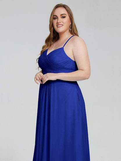 Julianna Modest Spaghetti Straps Plus Size Bridesmaid Dresses