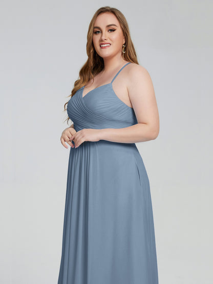 Julianna Modest Spaghetti Straps Plus Size Bridesmaid Dresses