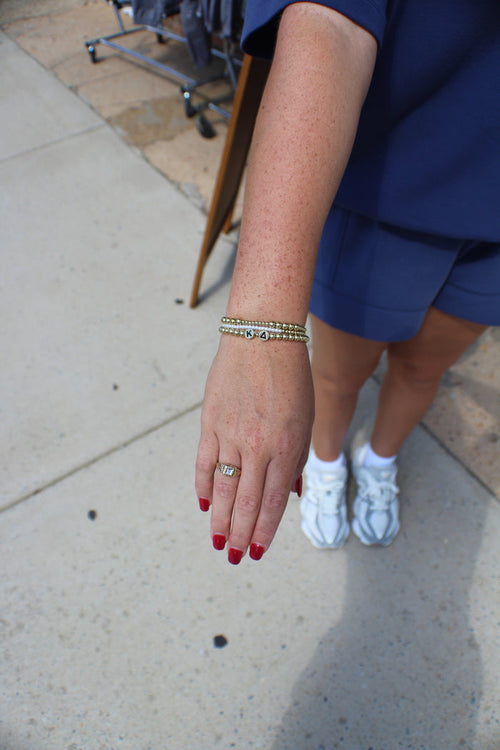 Kappa Delta Beaded Bracelet Stack