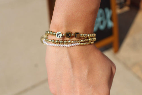 Kappa Kappa Gamma Beaded Bracelet Stack