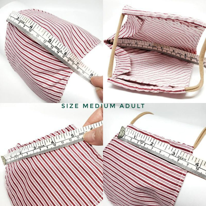 Mask - Medium - Red White Candy Stripe by imakecutestuff