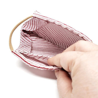 Mask - Small - Red White Candy Stripe by imakecutestuff