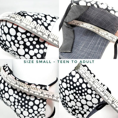 Mask - Small - Red White Candy Stripe by imakecutestuff