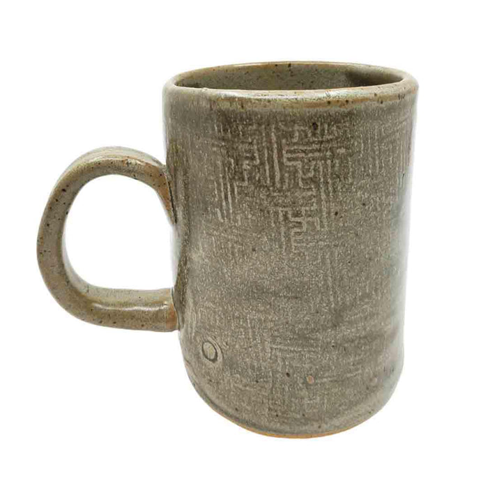 Mug - 16oz - Morel Mushroom Green Ceramic Mug by White Squirrel Clayworks