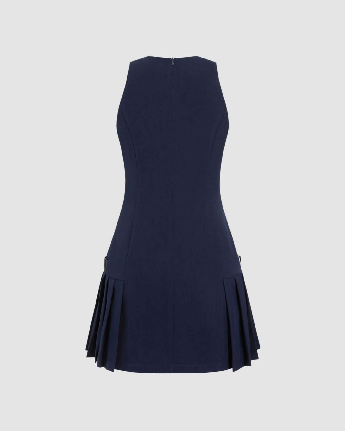 Navy Pleated Mini Dress - Chic Navy Style