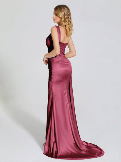 Emersyn One-Shoulder Soft Satin Bridesmaid Dress With Cutout
