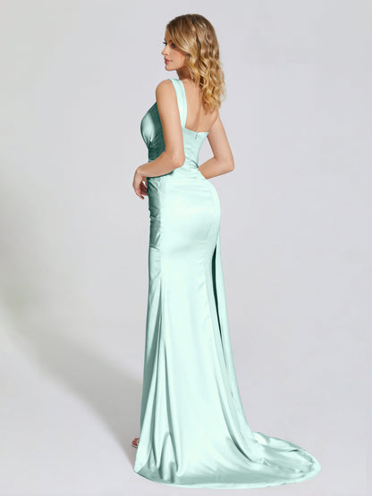 Emersyn One-Shoulder Soft Satin Bridesmaid Dress With Cutout