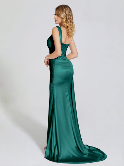 Emersyn One-Shoulder Soft Satin Bridesmaid Dress With Cutout