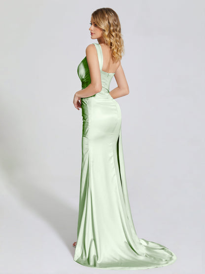 Emersyn One-Shoulder Soft Satin Bridesmaid Dress With Cutout