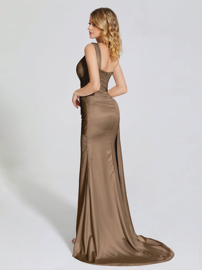Emersyn One-Shoulder Soft Satin Bridesmaid Dress With Cutout