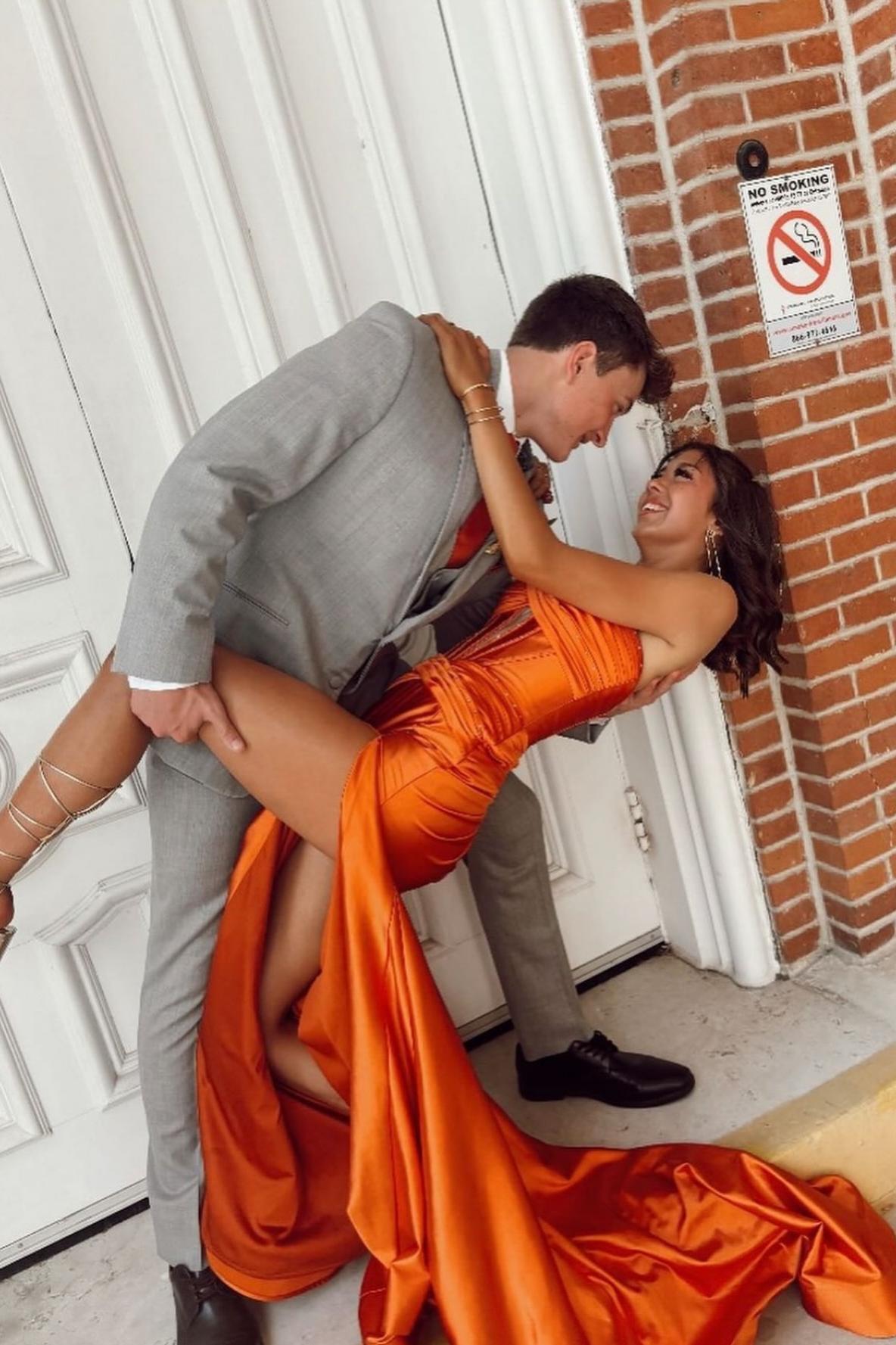 Sweetheart Red Ruched Mermaid Long Dress
